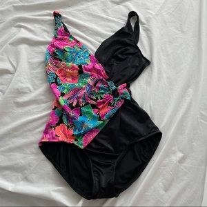 VINTAGE Floral One Piece JANTZEN classic size 12